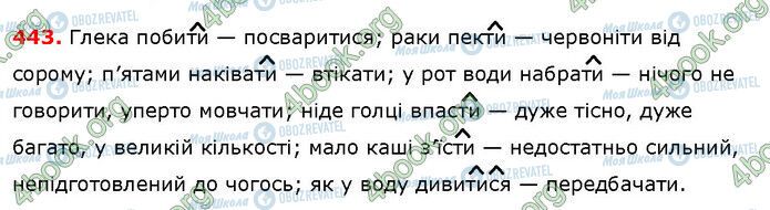 ГДЗ Українська мова 6 клас сторінка 443